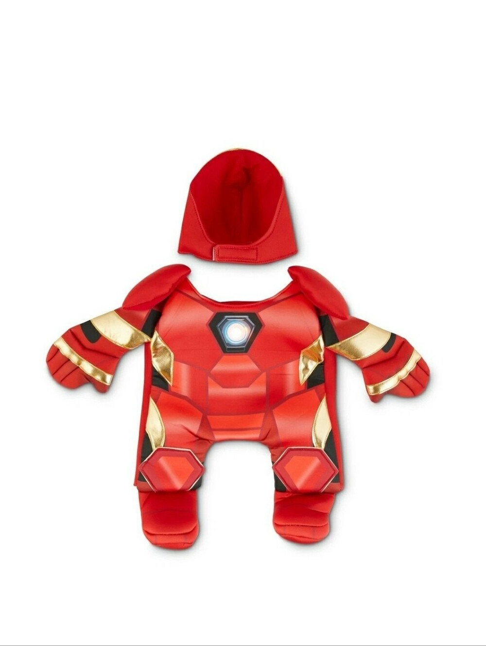 081226 Offical Marvel Avengers Iron Man Dog Costume L w/ Light Up Arc Reactor Br - Picture 5 of 8